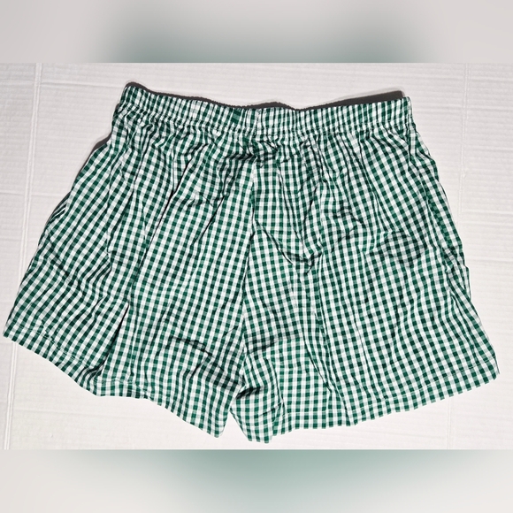 Plaid Pj Shorts Flannel Lounge Sleep Bottoms Elastic Waist Baggy Boxers Medium - Picture 5 of 9